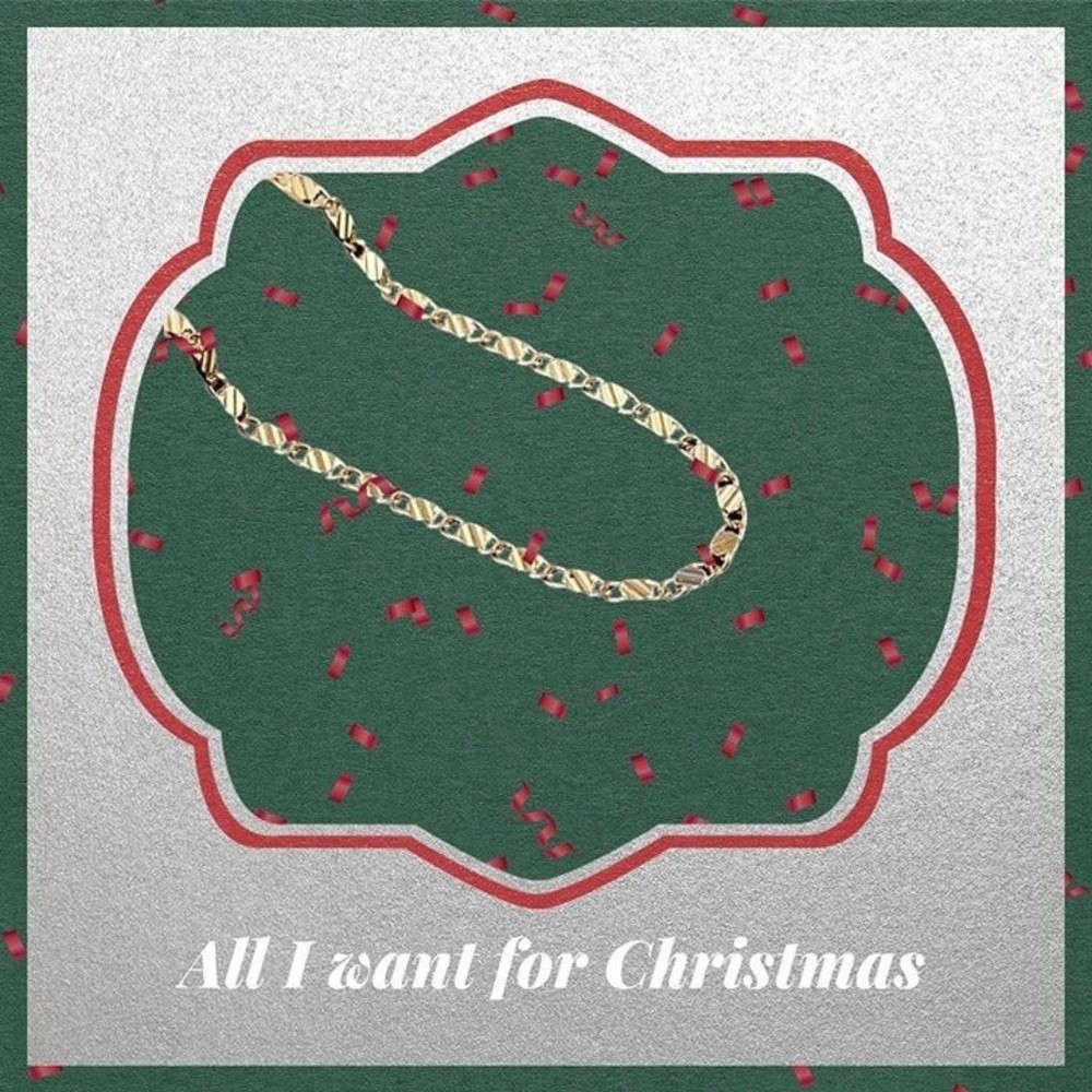18K Genuine Gold Filled Flat Chain Necklace